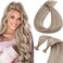 Sunny U Tip Hair Extensions Blonde U Tips Hair Extensions Human Hair Ash Blonde Highlight Bleach Blonde U Tip Hair Extensions Real Human Hair Hot Fusion Pre Bonded Hair Extensions 20inch 50G