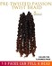 Passion Twist Hair-Pre-twisted Passion Twists,Pre-Looped Crochet Braids Made Of Bohemian Hair Synthetic Braiding Hair Extensions (8 Inch(Pack of 8), T30)