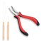 3pcs Kit for Micro Link Hair Feather Extensions: Pliers, Micro Pulling Needle, and Loop Threader