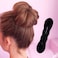 2pcs Sponge Hair Bun Maker, Hair Curler Bun Clip with 2 Sizes, Lazy Bun Updo Hair Styling Accessories for Thin Thick Long Straight Curly Hair- Black