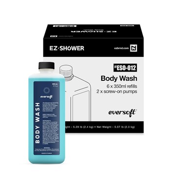 EZbrnd Eversoft Refreshing Body Wash Refill Cartridge, 350ml (12 oz) x 6 pk