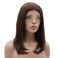 Lushy Hair Synthetic Lace Front Wig Short 14in Straight Two Tone Dark Brown Mix Wig Heat Friendly Heavy Density Realistic Wigs