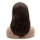 Lushy Hair Synthetic Lace Front Wig Short 14in Straight Two Tone Dark Brown Mix Wig Heat Friendly Heavy Density Realistic Wigs