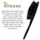 Altesse 2907 Natural Bristle Hair Brush Travel Hairbrush Medium Air Cushion Matte Black Handle with 7 Rows of Black 100% Boar Bristle Hair Brush for Fine Hair for Sensitive Scalps. Made in France