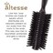 Altesse 1412P Boar Bristle Round Brush for Blow Drying (55mm) Large Dark Beechwood Handle with 12 Rows Boar Bristle Hair Brush Round Hair Brush for Women Long Hair of All Types. Handmade in France