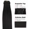 Sassina Real Remy Thick Yaki Straight Clip in Virgin Human Hair Extension Natural Black Double Wefts for African American Black Women 7 Pieces 120g with 17 Clips, YS 18 Inch