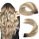 Sassina Tape in Hair Extensions Rooted Brown to Blonde Soft Invisible Seamless Skin Weft Tape in Human Hair Extensions 18 Inch Double Side Reusable Tape in Extensions 50gram 20pcs/Set