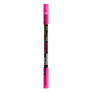 NYX PROFESSIONAL MAKEUP Powder Louder Eyebrow Pencil, Brow Pencil with Buildable Volume For Up To 12HR Wear, Vegan Formula - Black