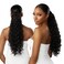 Sensationnel Lulu pony wrap hairextensions- 3 high heat synthetic yaki pony tail or up do hair wig piece (1 JETBLACK)