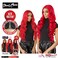Sensationnel Shear muse lace wig - danisha deep laceparting hand tied ready to wear synthetic prestyled units (CRIMSONRED)