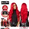 Sensationnel Shear muse lace wig - danisha deep laceparting hand tied ready to wear synthetic prestyled units (CRIMSONRED)