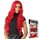 Sensationnel Shear muse lace wig - danisha deep laceparting hand tied ready to wear synthetic prestyled units (CRIMSONRED)