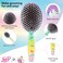Unicorn Girls Confetti Hair Brush, Rainbow Color, Ages 3+