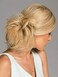 Natural Tone Hair Wrap HT10 Med Brown - Christie Brinkley 6" Overall Length Heat Friendly Textured Hairpiece Fun Bun Chignon