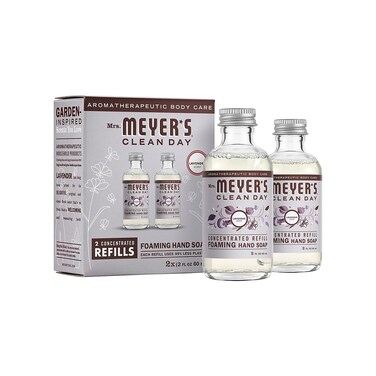 Mrs. Meyer's Clean Day Concentrated Foaming Hand Soap Dispenser Refill, Lavender Scent, 2 Fl. Oz., 2/Pack (355611)