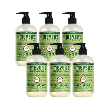 Mrs. Meyer's Liquid Hand Soap Iowa Pine, 12.5 Fl Oz (Pack of 6)