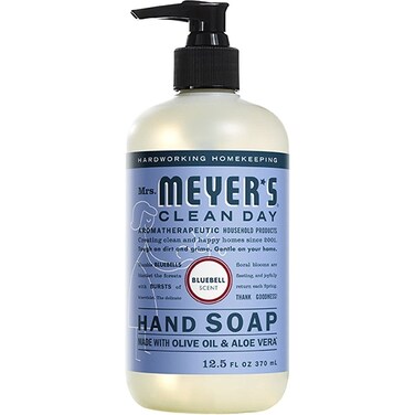 Mrs. Meyers Clean Day Liquid Hand Soap Hard 12.5 Oz Bluebell Scent Pump Dispenser
