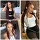 Ombre Box Braids Crochet Hair 24 Inch Medium box braid Pre-Looped Crotchet Box Braids 3X Box Braid Kanekalon Synthetic Hair Extension (24 Inch,Black-Wine)
