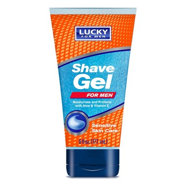 Lucky Super Soft Men's Shave Gel, 5.9 Ounce