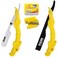 Kaliph Professional Barber Straight Razor - Premium Pack of 2 Straight Edge Razor with 100 Shaving Blades - Mens Manual Navajas Para Barbero Shaver Shavette Knife for Smooth Close Shaving (YELLOW)