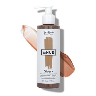 dpHUE Gloss+, Dark Blonde - 6.5 oz (8-12 Applications) - Semi-Permanent Hair Color &amp; Conditioner - Lasts Up to Eight Washes - Paraben, SLS &amp; SLES Sulfate Free - Vegan, Leaping Bunny Certified