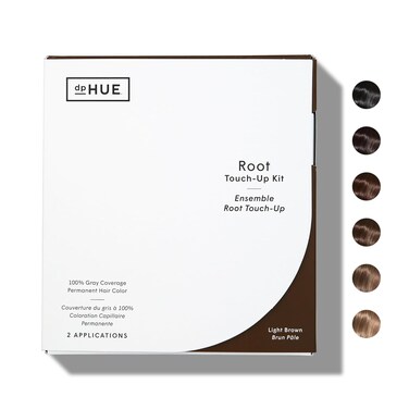 dpHUE Root Touch-Up Kit, Light Brown - Permanent Hair Color for Gray Coverage - Includes Two Applications - Paraben, SLS &amp; SLES Sulfate Free - Leaping Bunny Certified