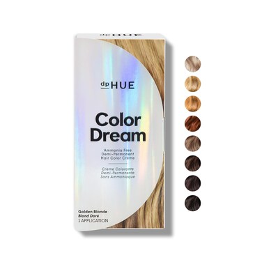 dpHUE Color Dream, Golden Blonde - Ammonia-Free, Demi-Permanent Hair Color - Lasts 16 Washes - Boosts Shine - Paraben &amp; Sulfate Free, Leaping Bunny Certified