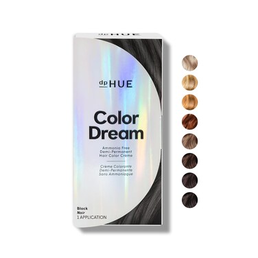 dpHUE Color Dream, Black - Ammonia-Free, Demi-Permanent Hair Color - Lasts 16 Washes - Boosts Shine - Paraben &amp; Sulfate Free, Leaping Bunny Certified