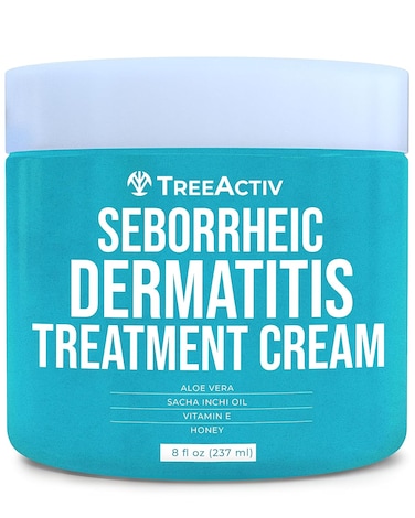 TreeActiv Seborrheic Dermatitis Cream, 8oz, Psoriasis Cream for Face and Body, Hydrating Seborrheic Dermatitis Treatment, Eczema Psoriasis Cream for Scalp, Dry Skin Lotion and Body Cream, 500+ Uses