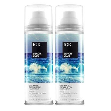 IGK BEACH CLUB Touchable Texture Spray   Hold + Volume + Lightweight   Vegan + Cruelty Free   5.0 oz (Pack of 2)