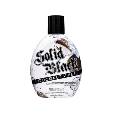 Millennium Tanning Solid Black Coconut Vibes - Indoor &amp; Outdoor Tanning Lotion (13.5 Ounces)