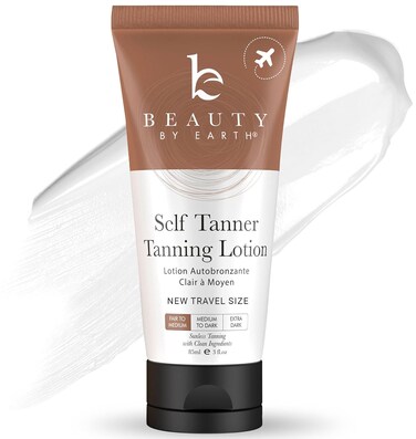 Tanning Lotion Self Tanner - USA Made with Natural &amp; Organic Ingredients, Travel Size Self Tan Lotion, Non Toxic Gradual Tanning Moisturizer, Sunless Tanner for Fake Tan for Women &amp; Men