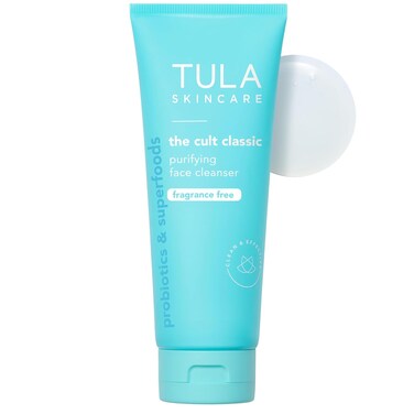 TULA Skin Care Cult Classic Purifying Face Cleanser - Gentle and Effective Face Wash, Makeup Remover, Nourishing and Hydrating