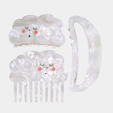 INH Hair Claw Clips &amp; Wide Tooth Comb Set   3 pc Acetate Hair Accessories