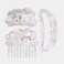 INH Hair Claw Clips &amp; Wide Tooth Comb Set   3 pc Acetate Hair Accessories