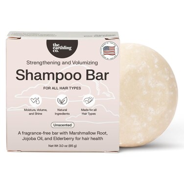 The Earthling Co. Shampoo Bar - Promote Hair Growth, Strengthen &amp; Volumize All Hair Types - Paraben &amp; Sulfate Free formula with Natural, Vegan Ingredients for Dry Hair (Fragrance Free, 3 oz)