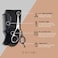Ontaki 5.5&rdquo; Japanese Steel Mustache &amp; Beard Scissors for Men with Comb &amp; Carrying Pouch - Hand Forged Shears, Ergonomic Bent Handles Design, Facial Hair Cutting Scissors (Ergonomic Silver, Right Hand)