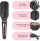 L'ANGE HAIR Le Vite Hair Straightener Brush   Heated Hair Straightening Ceramic Flat Iron for Smooth, Anti Frizz Hair   Dual-Voltage Electric   Hot Brush for Styling (Black)