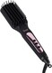 L'ANGE HAIR Le Vite Hair Straightener Brush   Heated Hair Straightening Ceramic Flat Iron for Smooth, Anti Frizz Hair   Dual-Voltage Electric   Hot Brush for Styling (Black)