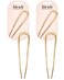 Kitsch Metal French Hair Pin for Women, Hair Fork for Buns, French Twist Pin for Easy Hairstyle, Perfect for Long and Thick Hairs - 2pcs Gold