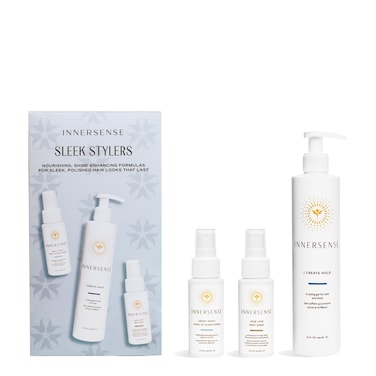 INNERSENSE Organic Beauty - Sleek Stylers Holiday Set   I Create Hold, Sweet Spirit Leave-In Conditioner, Hair Love Prep Spray   Non-Toxic, Cruelty-Free, Clean Haircare (3 piece set)