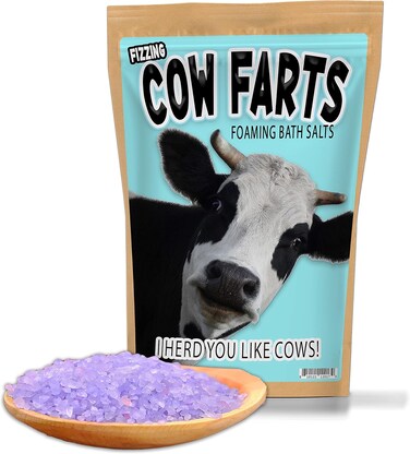 Cow Farts Fizzing Bath Soak - Cow Gifts for Women - Cow Things - Foaming Bath Salt - Cow Gift for Cow Lovers Women - Funny Cow Stuff - Cow Gift Ideas