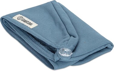 Sand Cloud Hair Towel Wrap for Women &amp; Men, (Slate Blue, Terra) - 100% Turkish Cotton Quick Hair Drying Towel Wrap - Absorbent Half Terry Weave Hair Plop Head Towel Wrap with Binding Edge