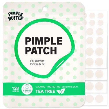 Pimple Buster Pimple Patches for Face Tea Tree- Hydrocolloid Acne Patches for Blemishes &amp; Breakouts and Absorbing Zits, Recover the Spot Quickly, Cover Spot from Dirt, Invisible Finished