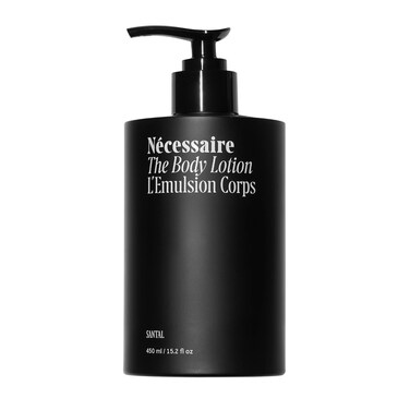 N&eacute;cessaire The Body Lotion with Pump. Santal. Multi-Peptide Firming Lotion to Moisturize, Firm, Strengthen. 2.5% Niacinamide, Vitamin C/E + Omega 6/9. 450ml / 15.2 fl oz