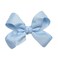 HAIRBOWS Girls' Grosgrain Hair Bow with a Knot Wrap Center on a Hair Clip, All Ages and Hair Types, 5 Inch Bow, Blue