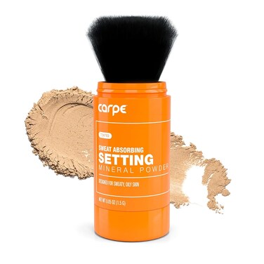 Carpe ~NEW~ Sweat Absorbing Translucent Mineral Powder - Mess-free Loose Powder Makeup That Controls Oil &amp; Sweat Shine - Makeup Setting Powder For Oily Skin - Matte Finish Gentle on Skin
