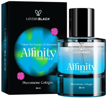 LOVERY Affinity For Him Pheromone Cologne for Men &ndash; Enhance Attraction &amp; Confidence &ndash; Masculine Earthy &amp; Musky Scent with Amber, Patchouli, and Musk &ndash; Irresistible, Long-Lasting Fragrance