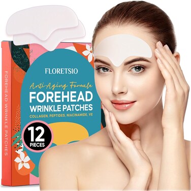 Forehead Wrinkle Patches Overnight: Facial Wrinkle Treatment Masks, Face Tape Anti-Wrinkle Patches with Hydrolyzed Collagen - Forehead Lines Remover for Smoothing Fine Lines
