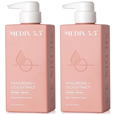 Medix 5.5 Hyaluronic Acid + Vitamin E Cream Body Lotion For Women   Hydrating Dry Skin Firming Lotion Minimizes Look Of Wrinkles, Stretch Marks, Cellulite, &amp; Crepey Skin   Skin Care Products   2-Pack
